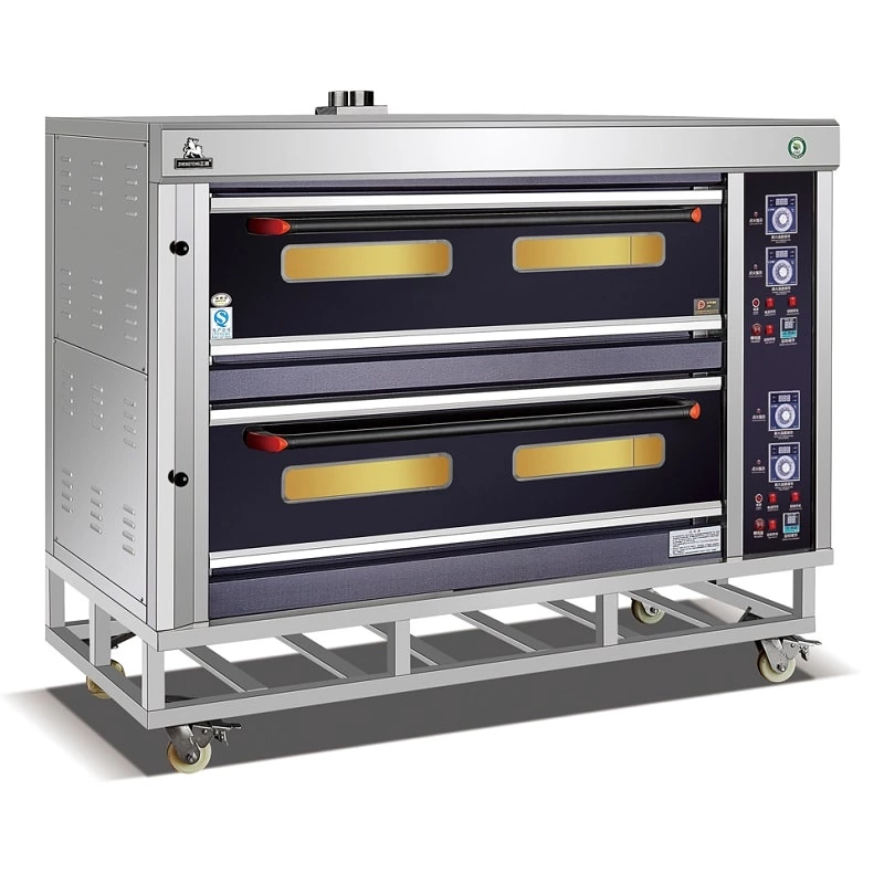 Commercial Bakery 2 Deck Gas Pizza Oven