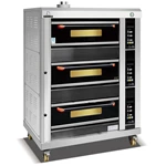 Commercial Stainless Steel 3 Deck 6 Tray Gas Oven