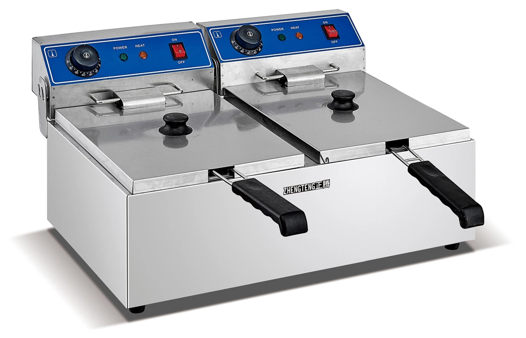 Countertop Double Deep Oil Fryer With 2 Basket