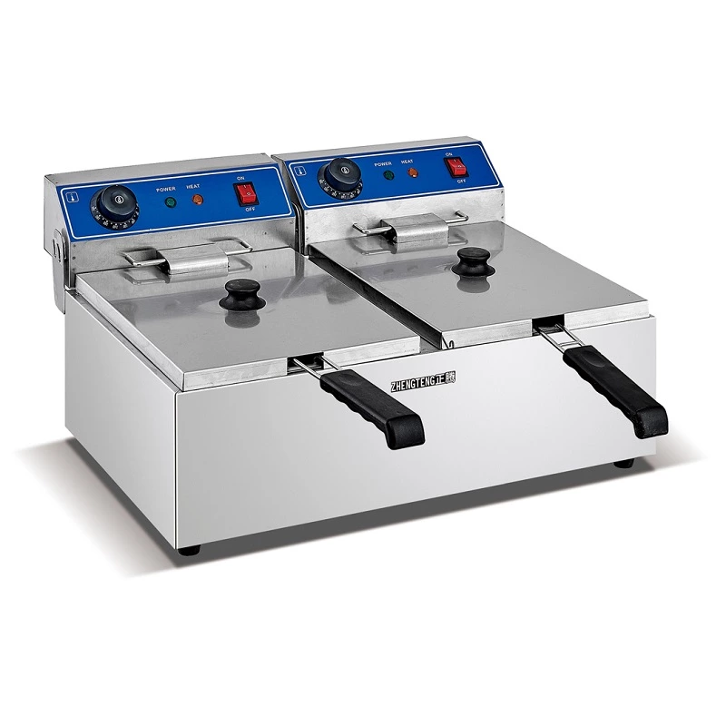 Countertop Double Deep Oil Fryer With 2 Basket