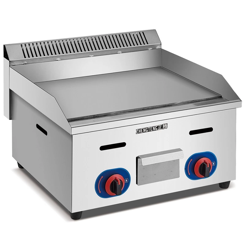 Commercial Cast Iron Two Burner Propane Gas Griddle