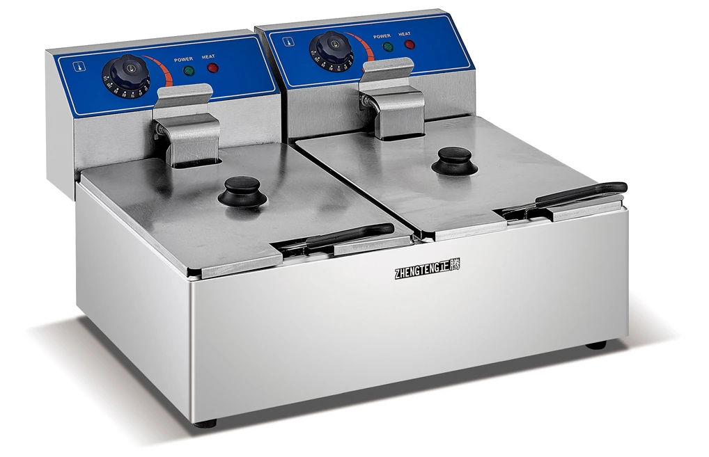 Countertop Double Deep Oil Fryer With 2 Basket