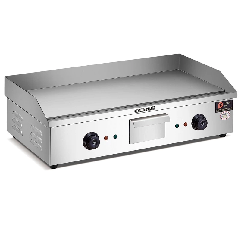 Stainless Steel Electric Table Top Double Burner Pancake Griddle