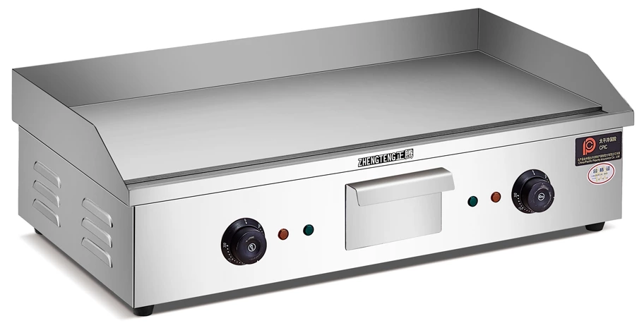 Stainless Steel Electric Table Top Double Burner Pancake Griddle