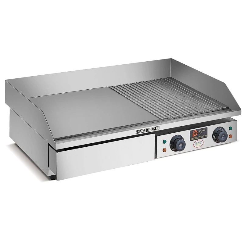 Stainless Steel Electric Table Top Double Burner Pancake Griddle