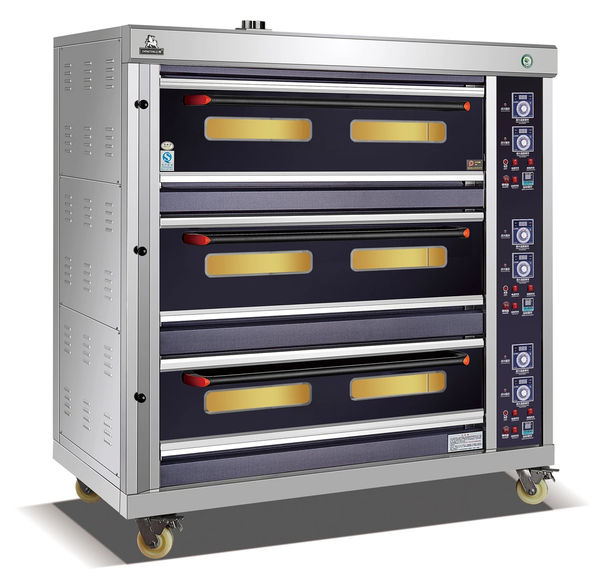 Stainless Steel Deck-type 3 Deck Gas Baking Oven