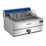 Electric Fish Chip Deep Fryer With Oil Filtration Basket